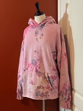 Anna Joyce x Canary Women’s Hand Dyed Art To Wear Paint Splatter Raw Sweatshirt
